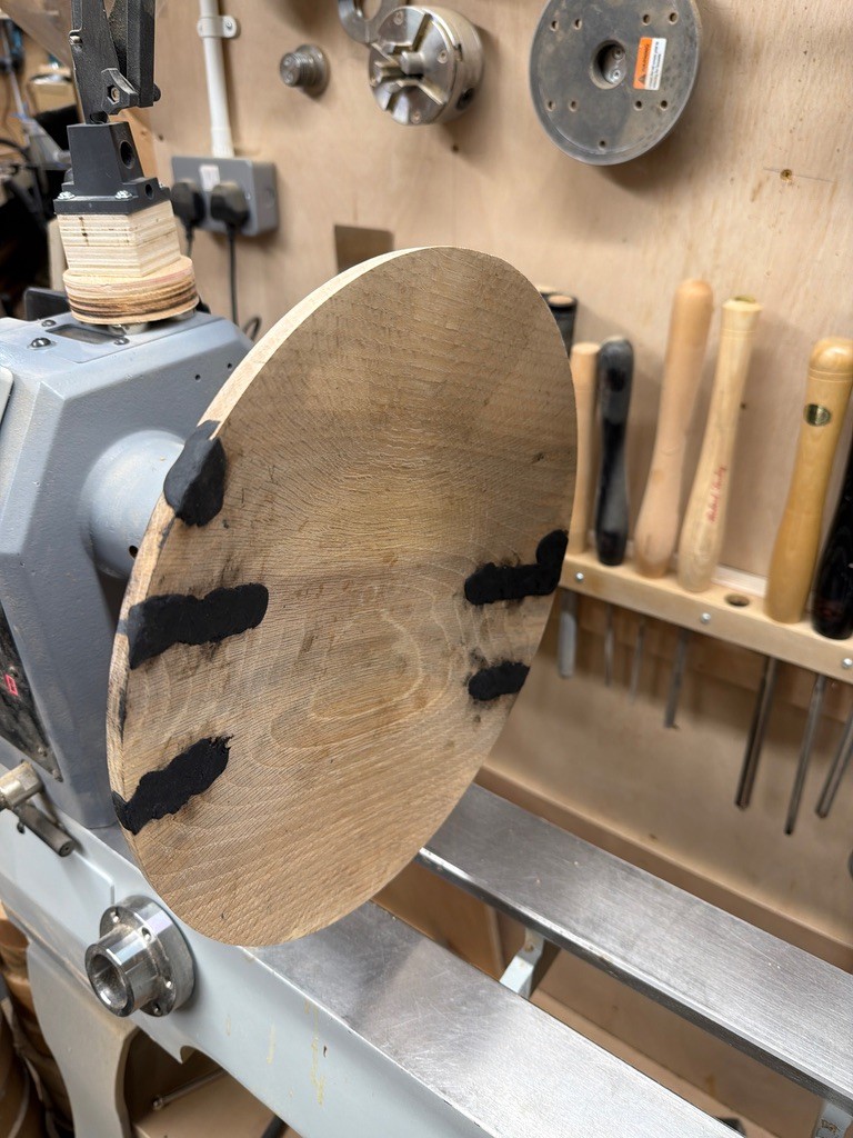 Milliput pressed into the cracks on the back of the blank
