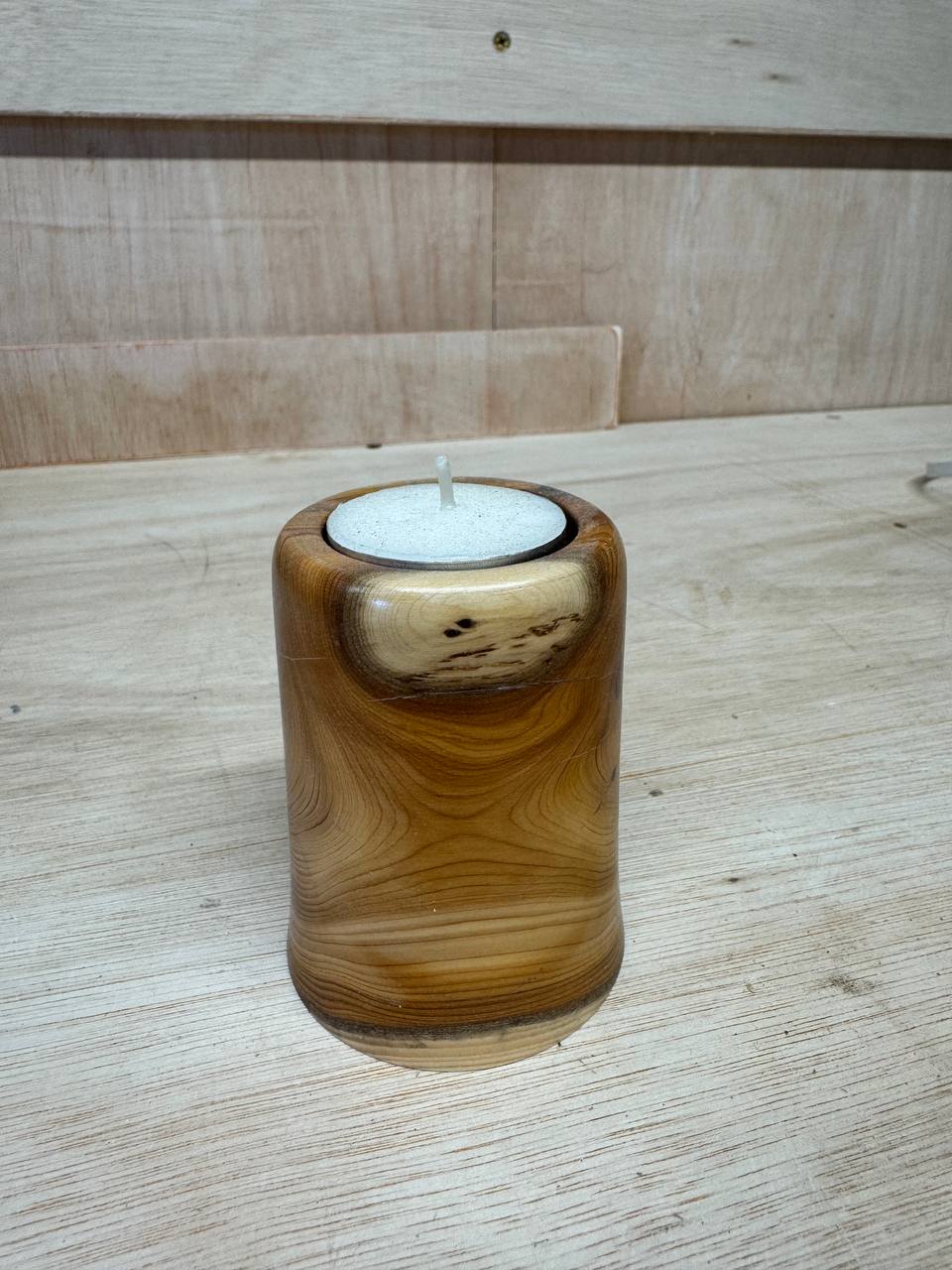 Yew Tea Light Holders