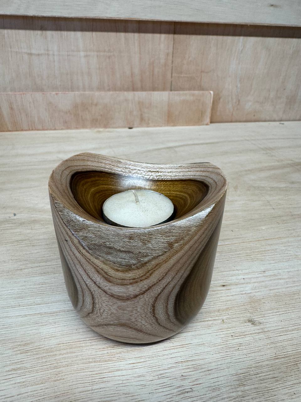 Second angle — the heartwood wraps around the form