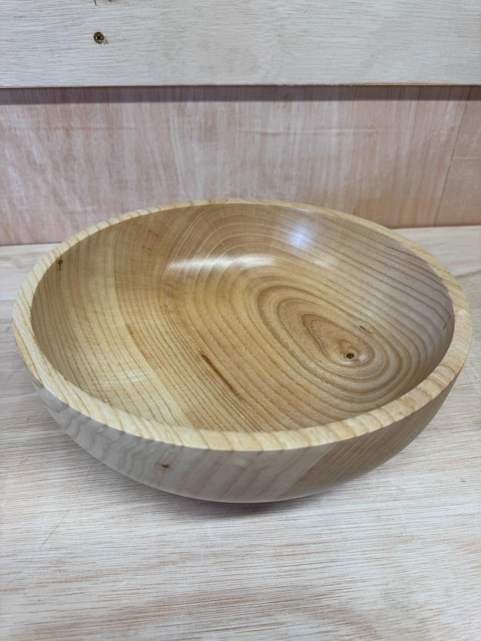 Looking into the bowl - concentric rings opening out from the heart of the timber